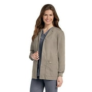 Landau Essentials Relaxed Fit 4-Pocket Snap-Front Scrub Jacket for Women 7525