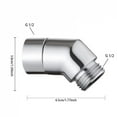 thumbnail image 6 of 1PC 2025 Elbow Adapter Shower Head Female and Male Thread Rainfall Handheld Connector Angle 90 °   135 °   Accessory, 6 of 7