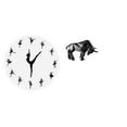 thumbnail image 1 of Reloj de pared,Reloj de pared con bailarina,reloj decorativo colgante.,Relojes de pared silenciosos Reloj decorativo de tiempo silencioso,Estatua del toro,Estatua de, 1 of 8