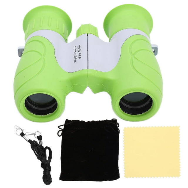 Telescopio compacto portátil de alta definición binocular para niños con cordón para que los niños vean la caza al aire libreVerde