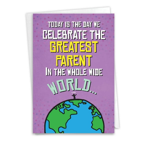 1 Funny Father's Day Card with Envelope - Greatest Parent C3143FDG