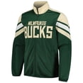 thumbnail image 2 of Men's G-III Sports by Carl Banks Hunter Green Milwaukee Bucks Game Ball Full-Zip Track Jacket, 2 of 3