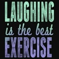 thumbnail image 2 of Juniors' Chin-Up Laughing Is Exercise Racerback Tank Top Color: Black Size: MEDIUM, 2 of 5