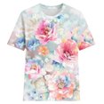 thumbnail image 3 of Fiudx Liquidación de Ofertas Flash Blusa Informal con Estampado de Media Manga para Verano para Mujer, 3 of 3