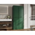thumbnail image 4 of 100% Solid Wood 32" Bathroom Cabinet with Solid Doors, 2-Drawers and Adjustable Shelves, 4 of 8