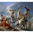 thumbnail image 2 of Giovanni Battista Tiepolo 22x20 Black Ornate Framed Double Matted Museum Art Print Titled: The Crucifixion (1745-50), 2 of 5
