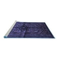 thumbnail image 2 of Ahgly Company Machine Washable Indoor Square Persian Blue Traditional Area Rugs, 3' Square, 2 of 4