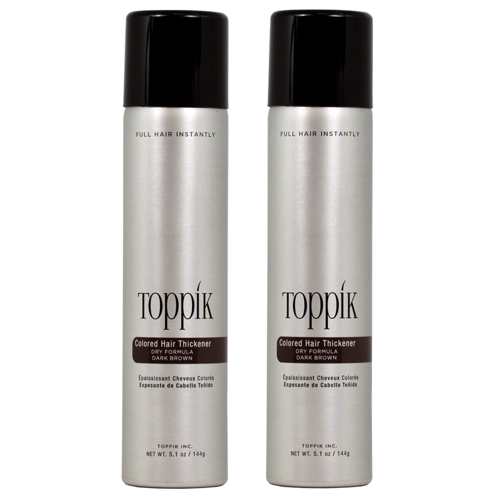 Toppik Colored Hair Thickener Dry Formula  oz Dark Brown (Pack of 2) -  