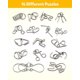 thumbnail image 2 of Juego de rompecabezas Coogam Metal Wire 16 rompecabezas con bolsa para niños, 2 of 5