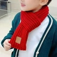 thumbnail image 2 of Eltusu Girls Knit Scarves, Stretch Winter Soft Warm Kids Scarf Red Size Free Size, 2 of 3