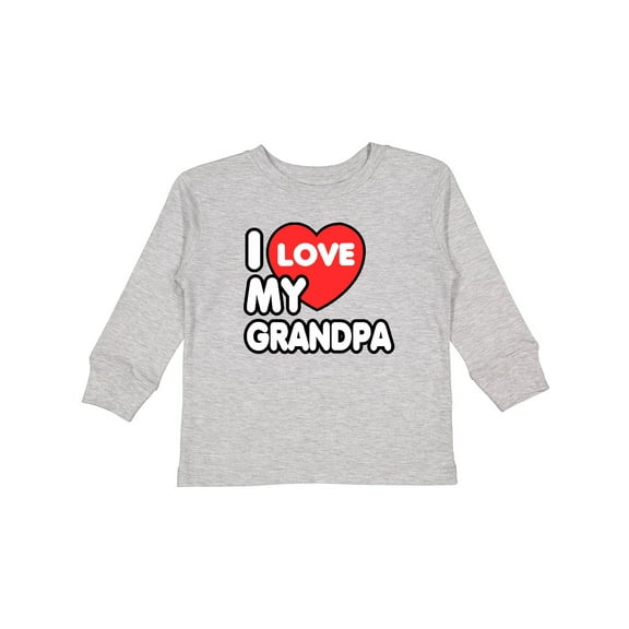Inktastic I Love My Grandpa Boys or Girls Long Sleeve Toddler T-Shirt
