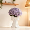 thumbnail image 4 of Farcauo White Ceramic Bow Vase for Centerpieces Minimalist Farmhouse Beige Vase Flowers Tulip Pampas Grass Vase Flower Modern Home Decor Vase Cute Decorative Vase for Table Bathroom Shelf, 4 of 9