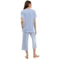 thumbnail image 4 of Jaclyn 2 Piece Pajama Set with Short Sleeve Top and Capri Pants (Juniors & Women), 4 of 4