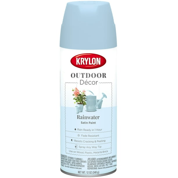 Krylon Outdoor Decor Paint Satin 12oz Rainwater