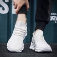 thumbnail image 3 of EKRBXA Knit No-Tie Sneakers, Lightweight Breathable Mesh Running Shoes, Non-Slip Comfort Casual Trainers with Wave Hollow Sole for Gym & Everyday Wear, 3 of 5