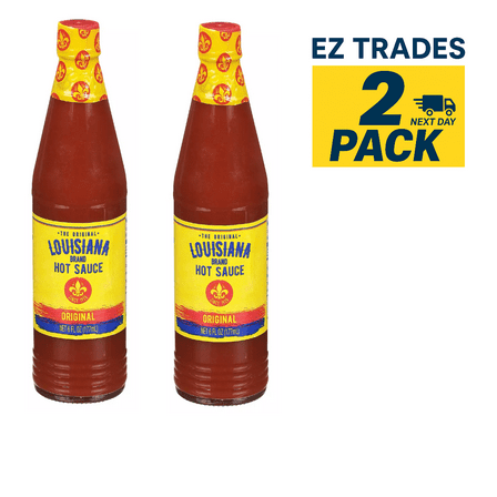 Louisiana The Original Hot Sauce, 6 oz pack of 2, Louisiana Hot Sauce, Original Hot Sauce, Spicy Hot Sauce, Louisiana Sauce, ship from EZ Trades