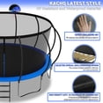 thumbnail image 6 of KOFUN Trampoline, 16FT Trampoline for Kids and Adult, Trampoline with Safety Enclosure Net, Light, Ladder, Basketball Hoop, Outdoor Trampoline, 1500LBS Weight Capacity, No Gap Design, 6 of 7