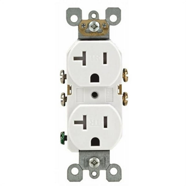 Leviton Mfg S02-T5820-0WS Réceptacle Recto Verso Blanc 20 Amp