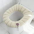 thumbnail image 3 of Solid Color Toilet Seat Cushion | Soft & Warm Comfort for Round & Elongated Toilets | Machine Washable & Non-Slip Design | Hygienic Bathroom Accessory, 3 of 4