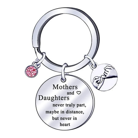 

JDEFEG Chandelier Pieces Mother Daughter Gift Keyring Keychain Mum Keyring Daughter Key Ring Mother S Day Glow In The Dark Glass Beads Red