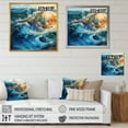 thumbnail image 4 of Designart "Vivid Liquid Art Of Oceanic Charm I" Ocean Floater Framed Canvas Art Print, 4 of 5