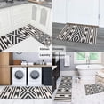 thumbnail image 5 of Boho Black and White Diamond Central Ethnic Pattern Kitchen Rugs Sets Of 2,Anti Fatigue Kitchen Mat Rugs Non Slip Washable,Decorative Kitchen Floor Mats for Kitchen,Sink,Laundry,17"x30"+17"x47", 5 of 7