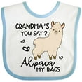 thumbnail image 3 of Inktastic Grandma's You Say Alpaca My Bags Boys or Girls Baby Bib, 3 of 4