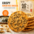 thumbnail image 2 of Korean Style Seaweed Rice Crackers Snack, Crispy Savory Rice Senbei Crackers, Large 13.58 oz Bag, 2 of 8