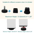 thumbnail image 3 of Leveling Feet 30 x 30mm Square Tube Inserts Kit Furniture Glide Adjustable Leveler for Shelves Desk Table Sofa Legs Black 2 Sets, 3 of 7