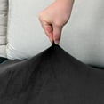 thumbnail image 6 of Sunicol Stretch Velvet Couch Cushion Covers, Plush Cushion Slipcover for Chair Loveseat Sofa, Cushion Furniture Protector Seat Cushion Sofa Cover, 6 of 10
