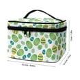 thumbnail image 6 of HELLHERO Easter Egg Pattern Polyester Makeup Beauty Bag with Slip-in Pockets Durable 8.86 x 6.5 x 5.9 Inches Makeup Cosmetic Bag with Large Capacity Light Gifts, 6 of 6