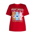 thumbnail image 5 of Care Bears Christmas Holiday Graphic T-Shirts, Women's Juniors, 5 of 5