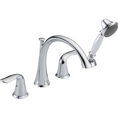 Delta Lahara Roman Tub with hand shower Trim in Chrome T4738