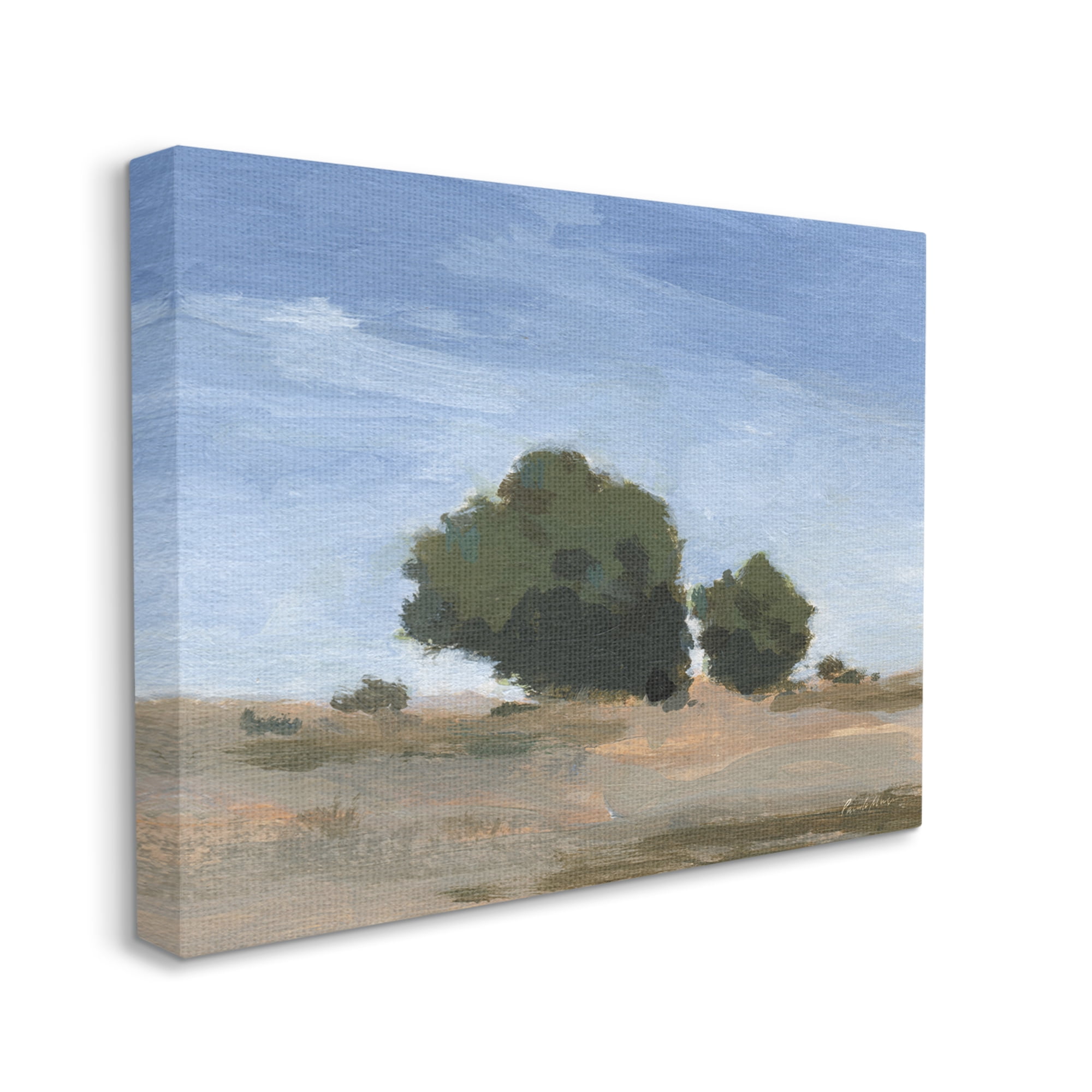 Stupell Industries Blue Sky Landscape Nature Painting Gallery Wrapped Canvas Print Wall Art, 48 x 36