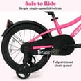 thumbnail image 4 of OLAKIDS Kids Bike, 12 14 16 18 Inch Toddlers Bike with Training Wheels Safety Bell Adjustable Seat and Handlebar, Handbrake and Coaster Brake, Children's Bicycle for Boys Girls, 4 of 9