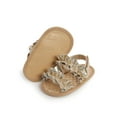 thumbnail image 3 of Douhoow Baby Girls Sandals Summer Anti-Slip Soft Sole Ruffle Flat Shoes First Walkers, 3 of 8