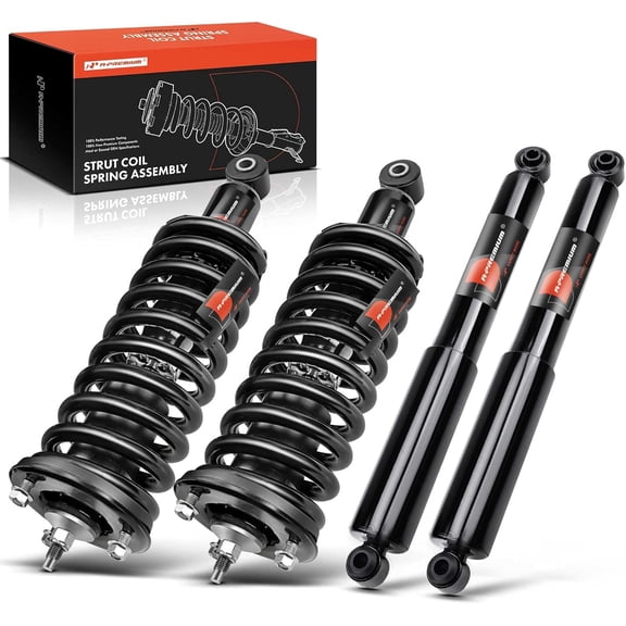 A-Premium Set (4) Front and Rear Complete Shock Absorber Strut & Coil Spring Assembly Compatible with Nissan Frontier 2006-2015, Driver and Passenger Side, 4WD