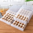 thumbnail image 2 of Yuarrent Caja de almacenamiento de huevos, cajón de nevera de cocina ABS, cajas organizadoras de frutas y verduras, contenedor de alimentos, Cocina y Comedor Una sola capa, 2 of 6