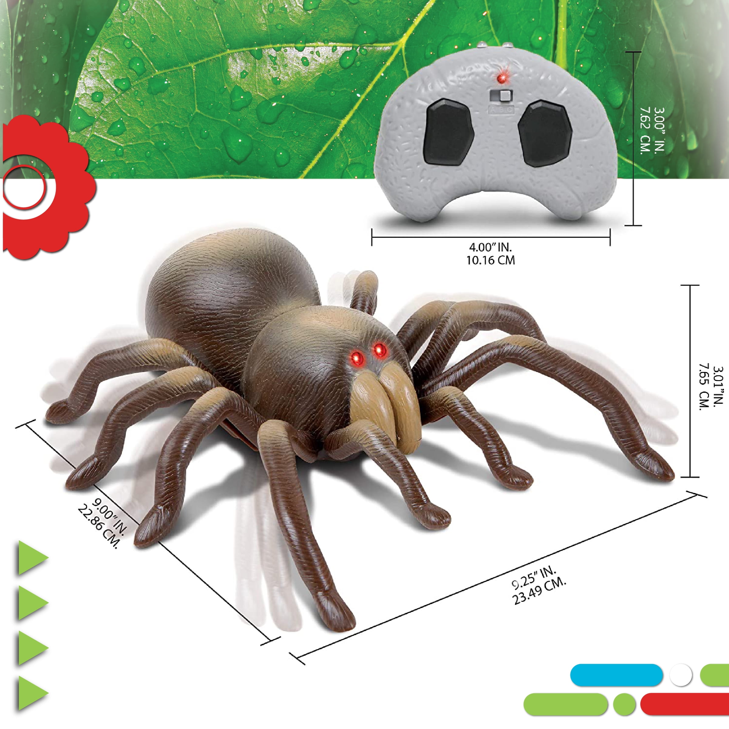Discovery Kids RC Tarantula Spider Toy Realistic Movement Glowing Red LED Eyes Infrared Controller Walmart