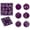 Purple, variant on 16 Pcs 2.36IN Burgundy Flocked Velvet Christmas Ornaments Set, Shatterproof Plastic Glitter Baubles, Ideal for Christmas Tree & Holiday Home Decor