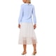 thumbnail image 3 of BLUSA DE TRABAJO PARA MUJER INSPIRADA CHIC DE MANGA LARGA CON CUELLO PETER PAN TAMAÑO S AZUL CLARO, 3 of 6