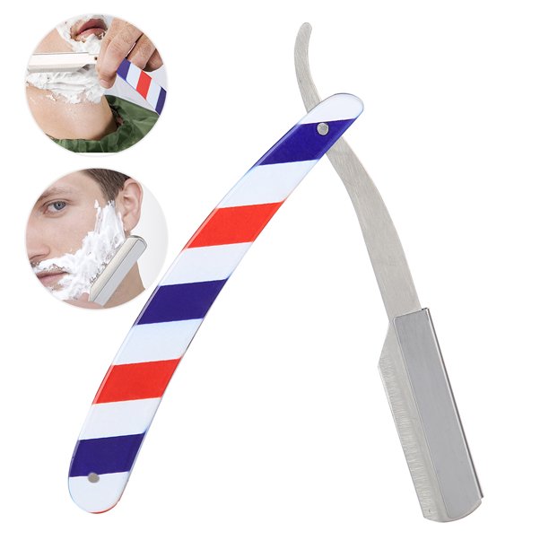 Maquinilla De Afeitar De Peluquero Maquinilla De Afeitar De Peluquero De Acero Inoxidable Diseño Plegable Diseño De Mango Curvo Necesidades Diarias Para Las Necesidades Diarias ANGGREK Otros