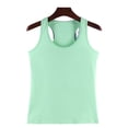 thumbnail image 1 of Qarigey Chaleco de algodón para mujer, ropa recortada de moda de punto, camiseta transpirable fresca, camisas de fondo exterior de primavera, Prendas para la parte del cuerpo verde fluorescente XXL Qarigey AP010463-35B, 1 of 6