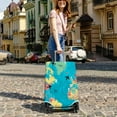 thumbnail image 5 of Travel Luggage Cover Suitcase Protector Fits 18-32 Inch Luggage Wheel Covers Patterned Travel Related Items Flower Luggage Protector Elastic Luggage Anti-scratch Suitcase Cover L, 5 of 5