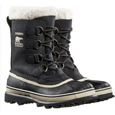 Sorel Ladies' Size 7 Caribou Waterproof Winter Boots, Black, New in Box