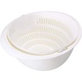 thumbnail image 1 of Colador de cocina multifunción 2 en 1, lavabo y cesta de drenaje giratorio de doble capa, para limpieza, lavado, frutas y verduras Ormromra WL-00962-1, 1 of 7