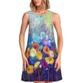 thumbnail image 1 of Easygdp Spring Flower Seasonal para Vestido Transpirable de Mujer, Vestido Suelto de Manga Corta con Pliegues y Bolsillos para el Verano, 1 of 7