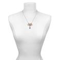thumbnail image 3 of Delight Jewelry Silvertone Capital Letter - E - Pebble Disc - Multi-Colored Crystal Mom Charm Necklace, 3 of 5