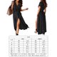 thumbnail image 2 of Vestido Midi De Cóctel Vestido de fiesta asimétrico de estilo bohemio Traje de playa con abertura frontal (Negro XL) Cgtredaw para Mujer Negro T L, 2 of 6