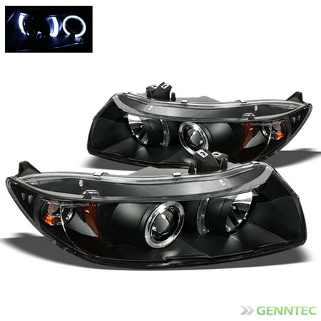 2006 2011 Honda Civic 2 Door Twin Halo Projector Headlights Black